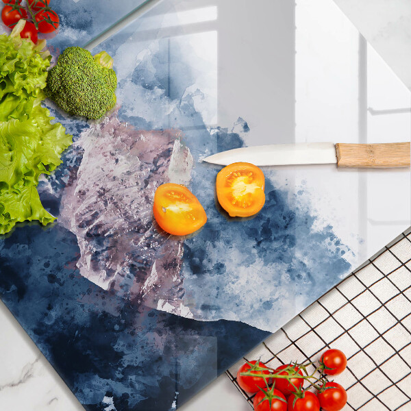 Sklo za varnú dosku Abstraktné maľované hory