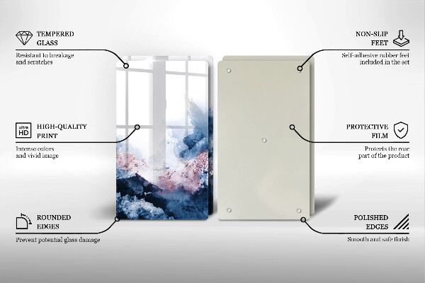 Sklo za varnú dosku Abstraktné maľované hory