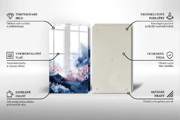 Sklo za varnú dosku Abstraktné maľované hory