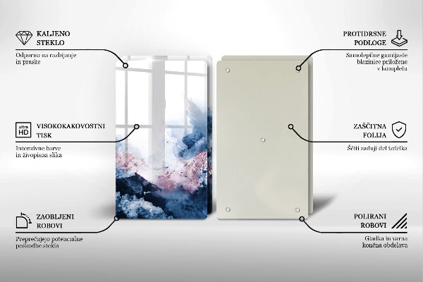 Sklo za varnú dosku Abstraktné maľované hory