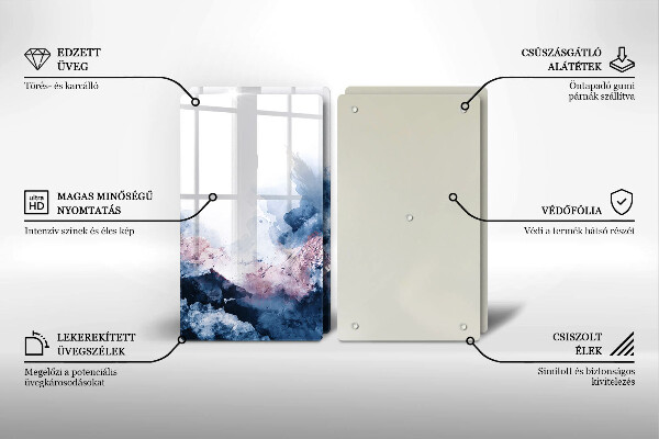 Sklo za varnú dosku Abstraktné maľované hory