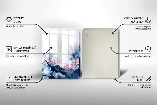 Sklo za varnú dosku Abstraktné maľované hory