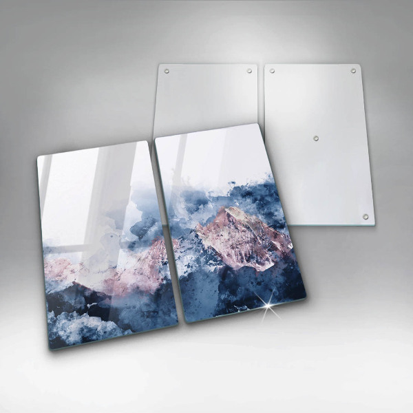 Sklo za varnú dosku Abstraktné maľované hory