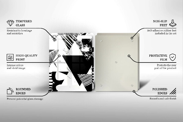 Sklo za varnú dosku Geometrické trojuholníky