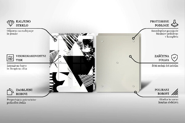 Sklo za varnú dosku Geometrické trojuholníky