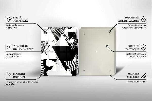 Sklo za varnú dosku Geometrické trojuholníky