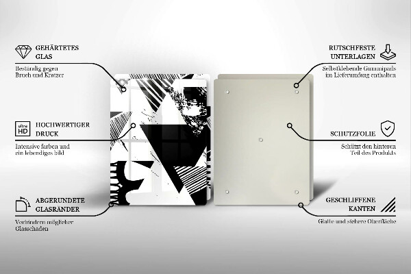 Sklo za varnú dosku Geometrické trojuholníky