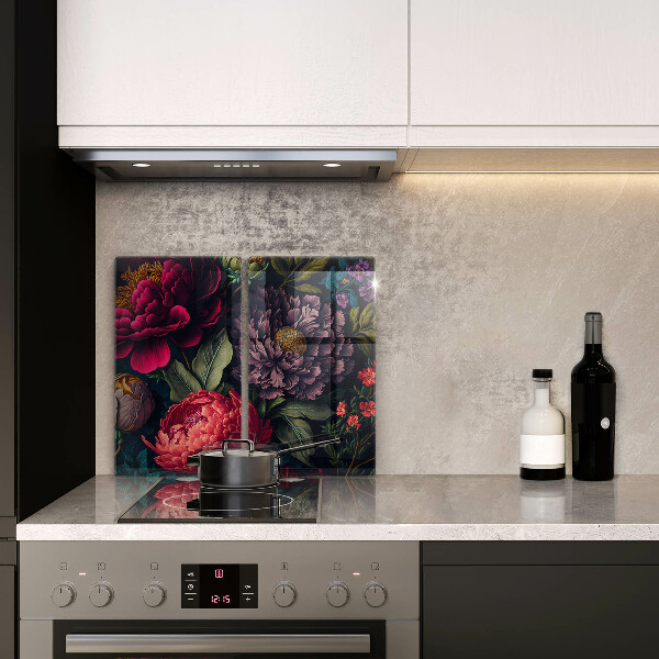 Sklo za varnú dosku Nádherné kvety