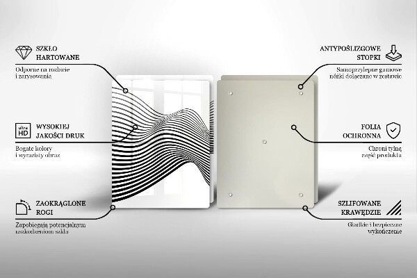 Sklo za varnú dosku Lineárna abstrakcia