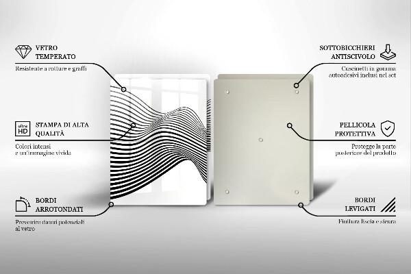 Sklo za varnú dosku Lineárna abstrakcia