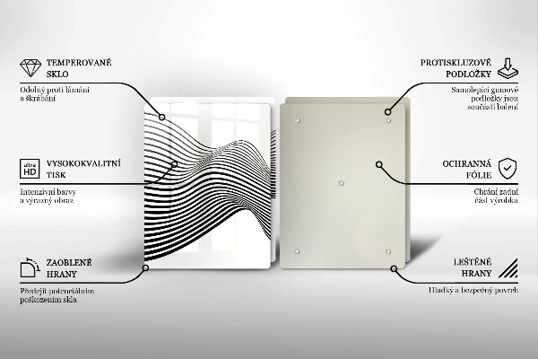 Sklo za varnú dosku Lineárna abstrakcia