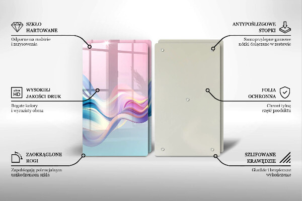 Sklo za varnú dosku Pastelová abstrakcia