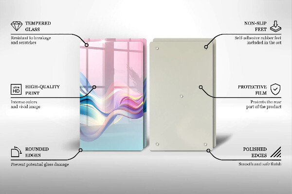 Sklo za varnú dosku Pastelová abstrakcia