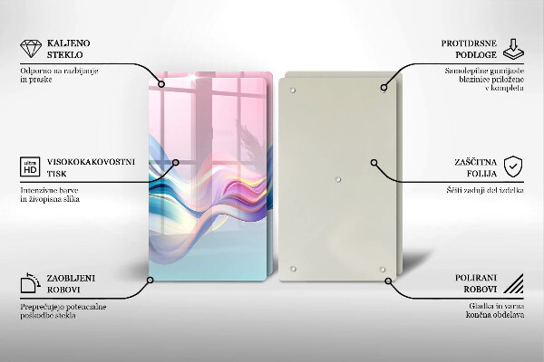 Sklo za varnú dosku Pastelová abstrakcia