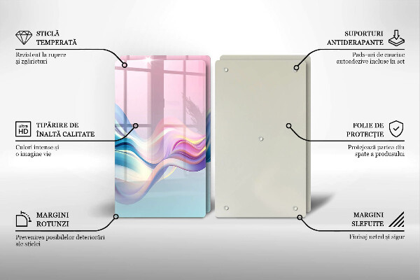 Sklo za varnú dosku Pastelová abstrakcia