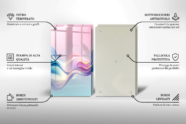 Sklo za varnú dosku Pastelová abstrakcia
