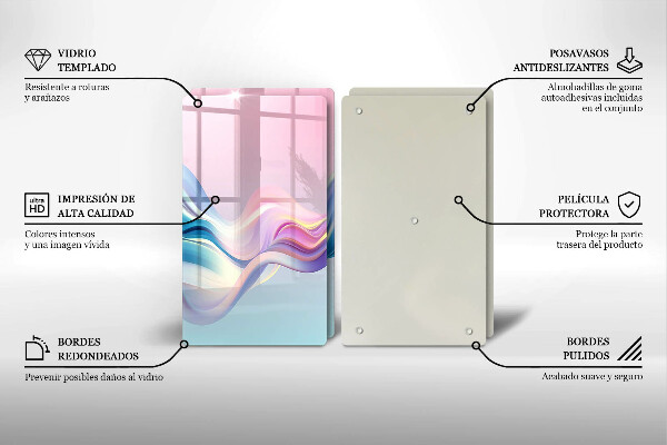 Sklo za varnú dosku Pastelová abstrakcia