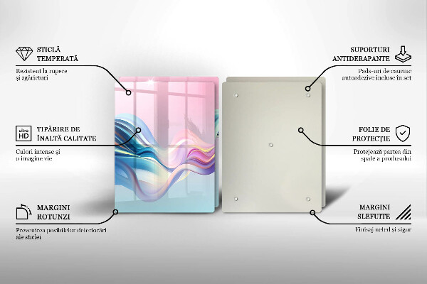 Sklo za varnú dosku Pastelová abstrakcia