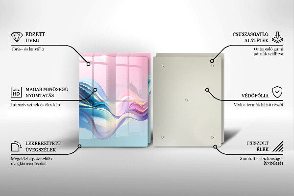 Sklo za varnú dosku Pastelová abstrakcia