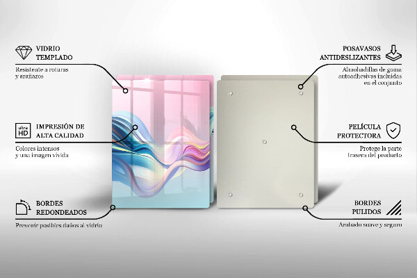 Sklo za varnú dosku Pastelová abstrakcia