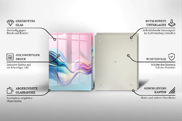 Sklo za varnú dosku Pastelová abstrakcia