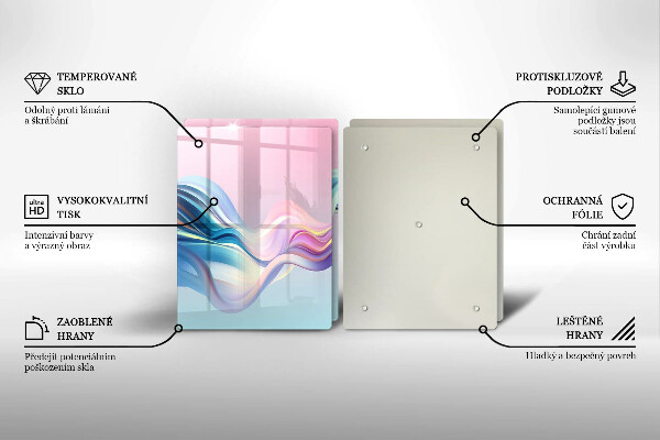 Sklo za varnú dosku Pastelová abstrakcia