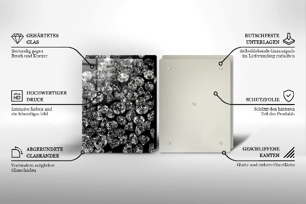 Sklo za varnú dosku Diamanty diamanty