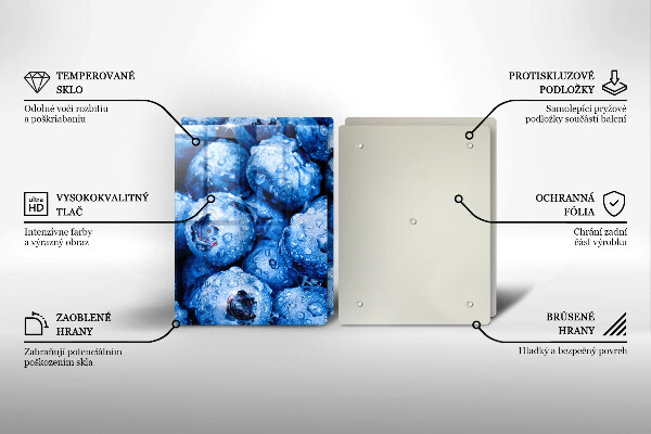 Tvrdené sklo za varnú dosku Šťavnaté čučoriedky