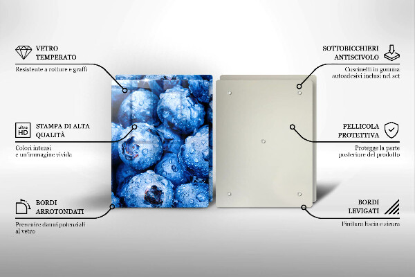 Tvrdené sklo za varnú dosku Šťavnaté čučoriedky