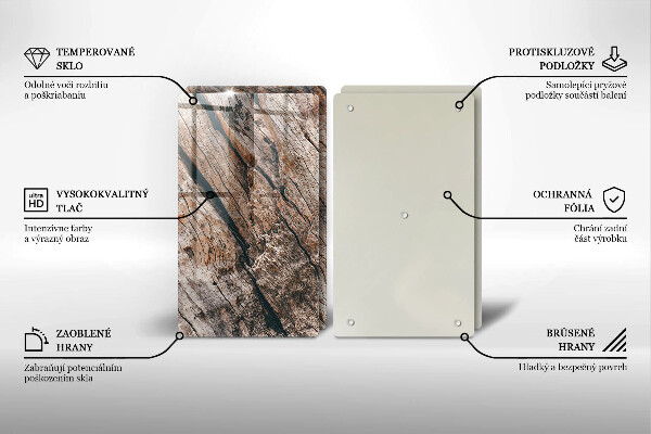 Tvrdené sklo za varnú dosku Drevená konštrukcia