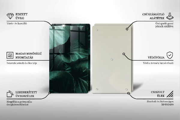 Sklo za varnú dosku Divoké tmavé listy