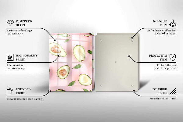 Sklo za varnú dosku Avokádový vzor