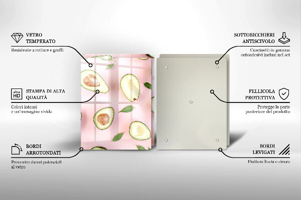Sklo za varnú dosku Avokádový vzor