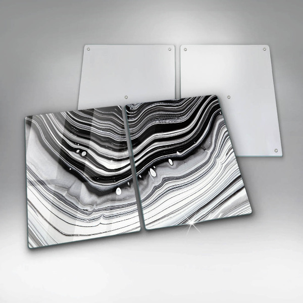 Sklo za varnú dosku Atramentová abstrakcia