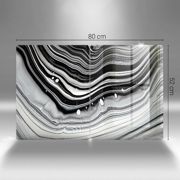 Sklo za varnú dosku Atramentová abstrakcia