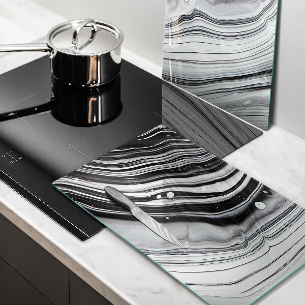 Sklo za varnú dosku Atramentová abstrakcia