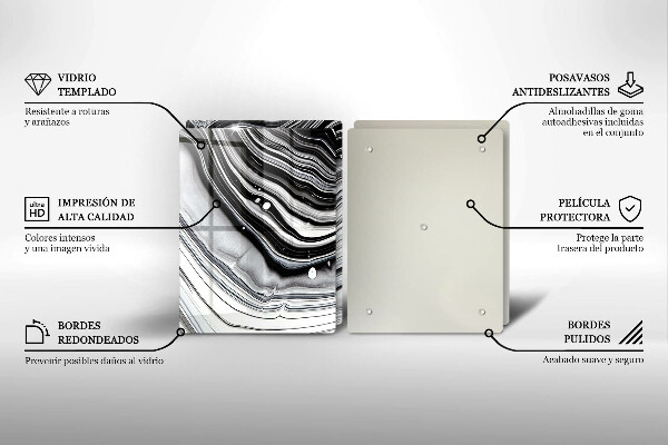 Sklo za varnú dosku Atramentová abstrakcia