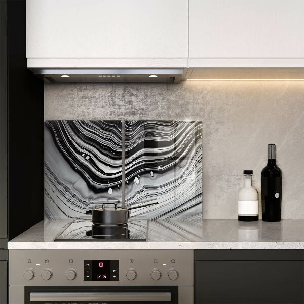 Sklo za varnú dosku Atramentová abstrakcia