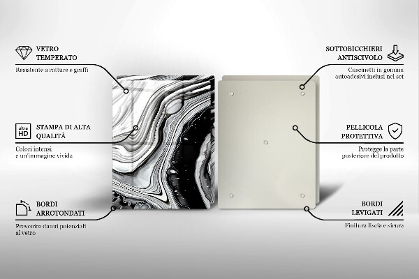 Sklo za varnú dosku Atramentová abstrakcia