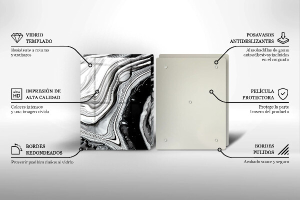Sklo za varnú dosku Atramentová abstrakcia