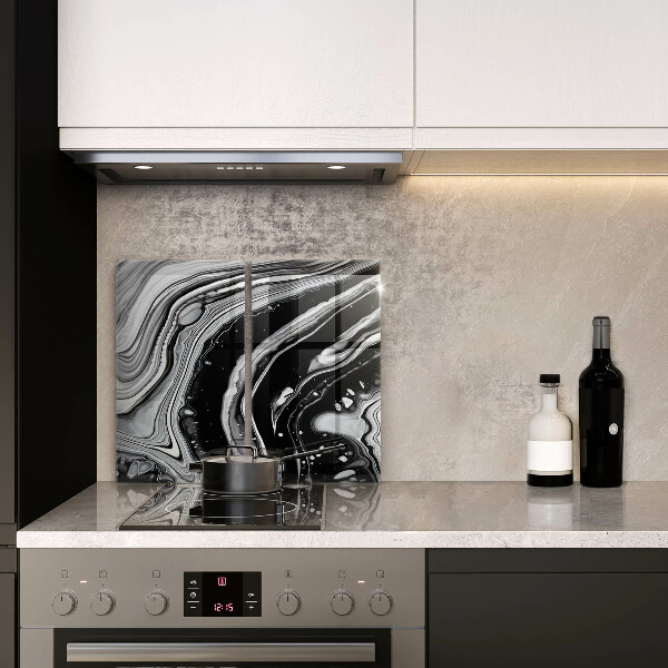 Sklo za varnú dosku Atramentová abstrakcia