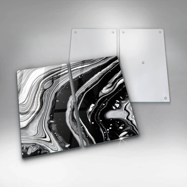 Sklo za varnú dosku Atramentová abstrakcia