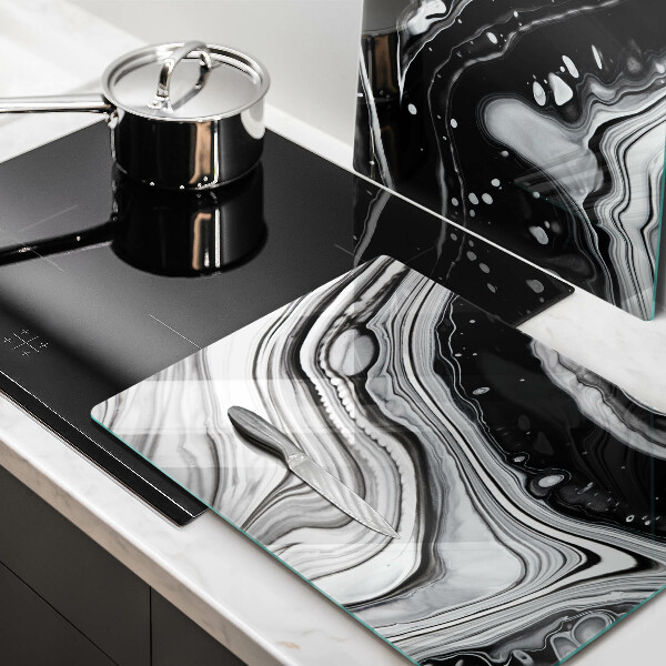 Sklo za varnú dosku Atramentová abstrakcia