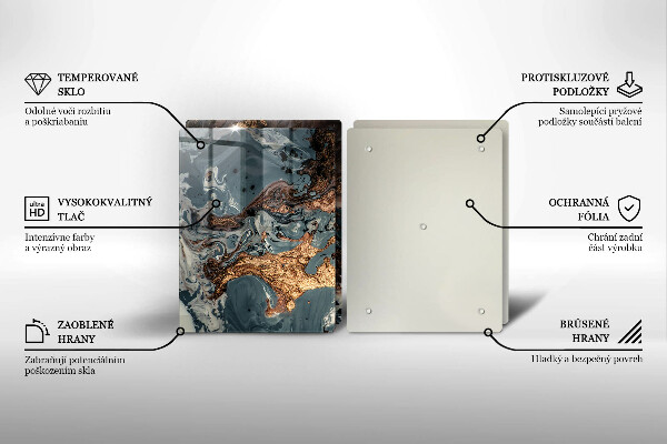 Sklo za varnú dosku Zlatá skalná štruktúra