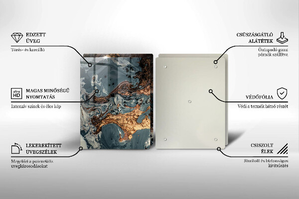 Sklo za varnú dosku Zlatá skalná štruktúra