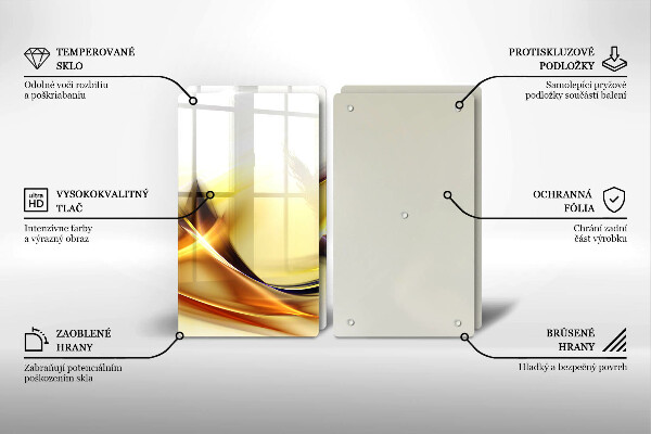 Sklo za varnú dosku Abstraktné línie svetla