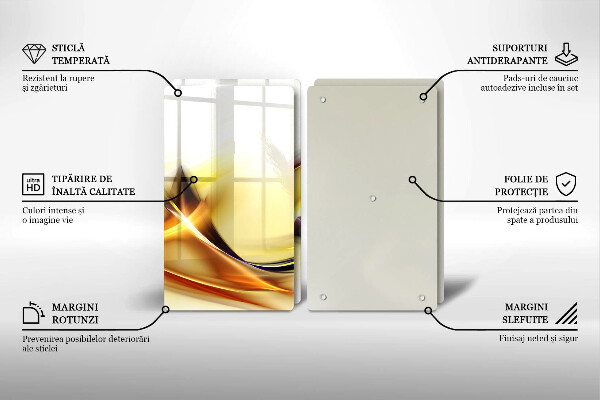 Sklo za varnú dosku Abstraktné línie svetla