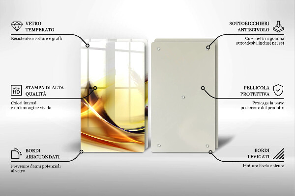 Sklo za varnú dosku Abstraktné línie svetla