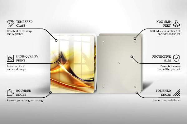 Sklo za varnú dosku Abstraktné línie svetla