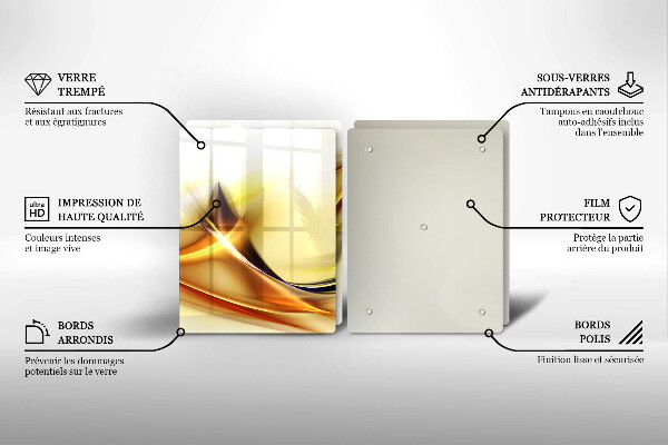 Sklo za varnú dosku Abstraktné línie svetla